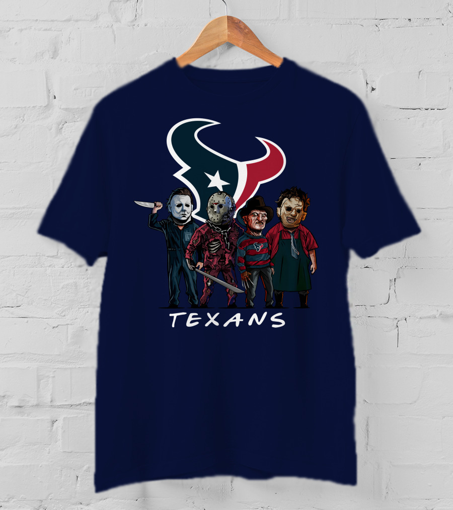 Houston Texans Halloween The Slasher Squad Texans T-Shirt