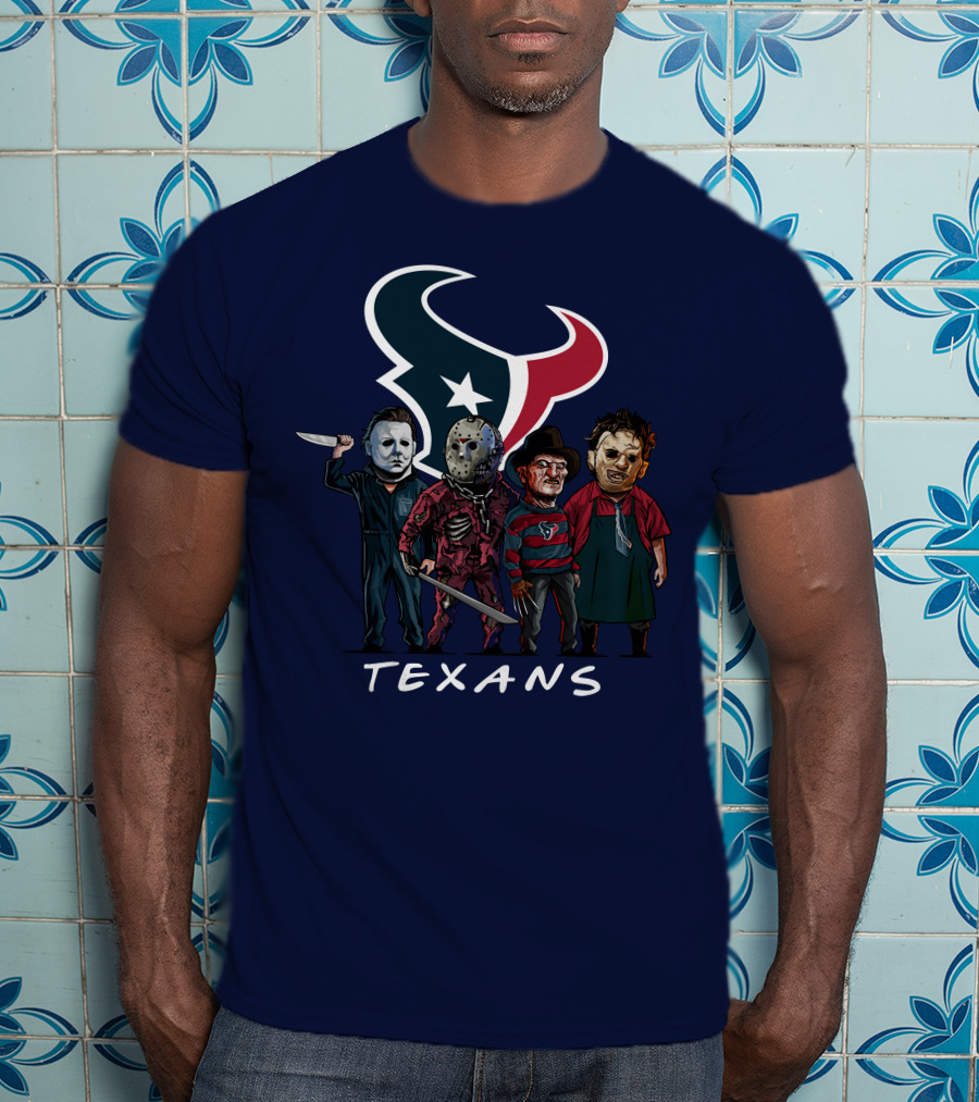 Houston Texans Halloween The Slasher Squad Texans T-Shirt
