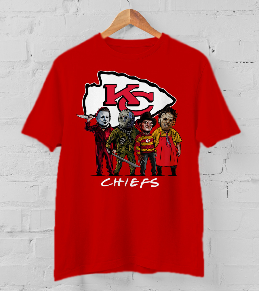 Kansas City Chiefs Halloween Slasher Squad Horror Team T-Shirt