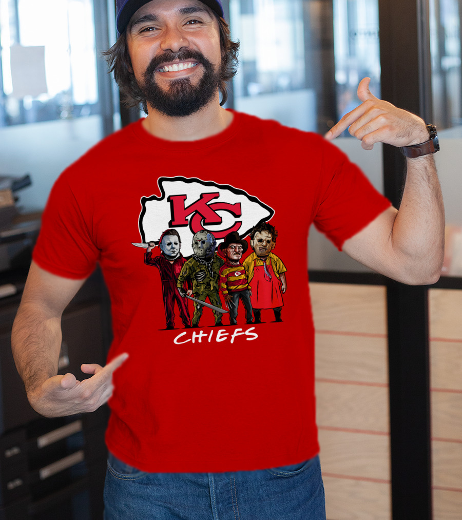 Kansas City Chiefs Halloween Slasher Squad Horror Team T-Shirt