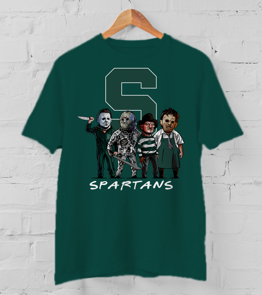 Halloween Slasher Squad Michigan State Spartans Monsters T-Shirt