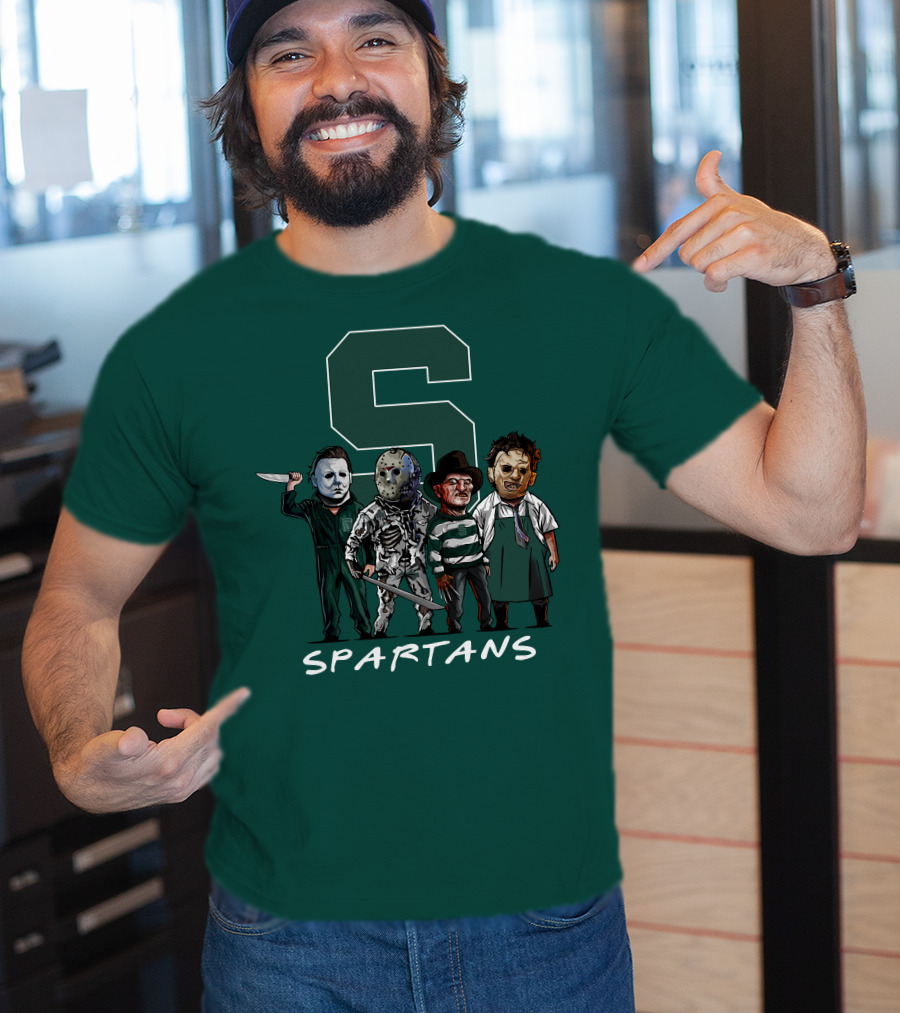 Halloween Slasher Squad Michigan State Spartans Monsters T-Shirt
