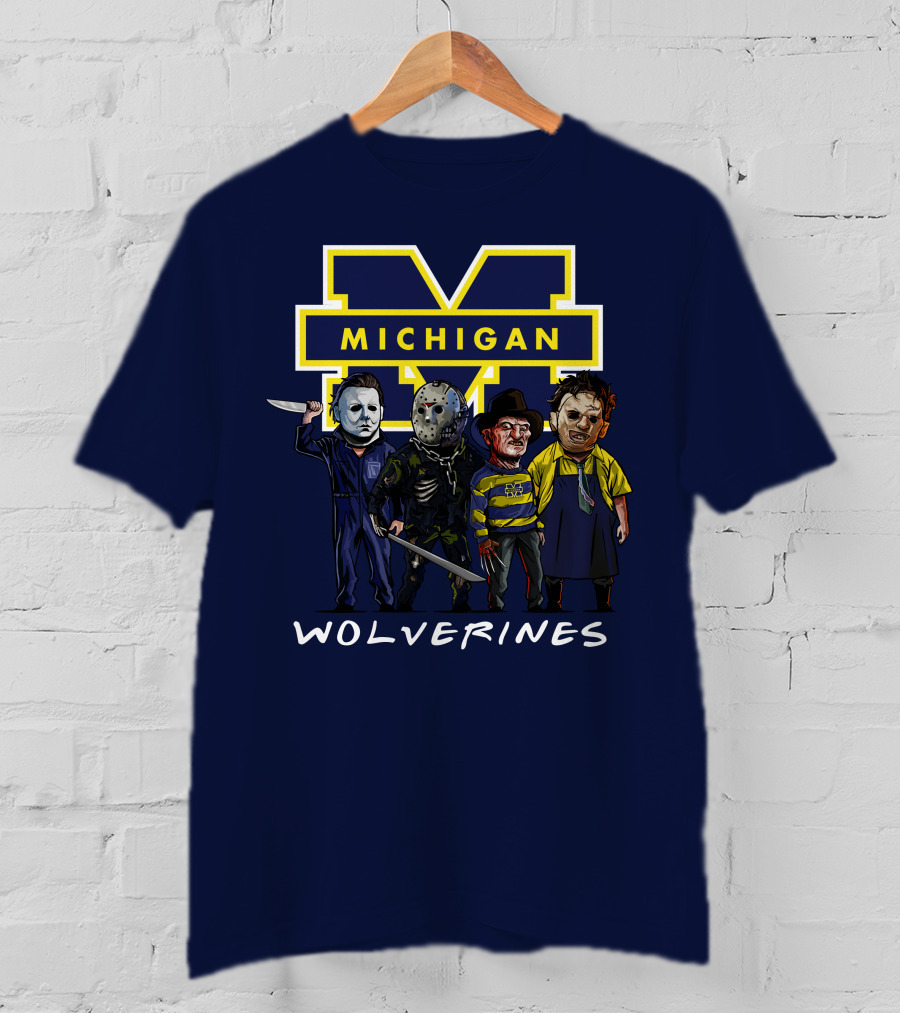 Michigan Wolverines Halloween Slasher Squad Icons M T-Shirt