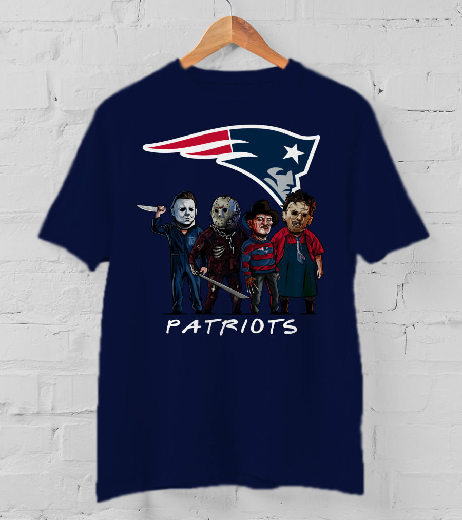 New England Patriots Halloween Horror Slasher Squad Team T-Shirt
