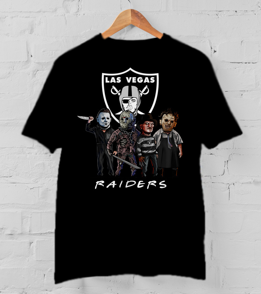 Las Vegas Raiders Halloween Slasher Squad Team Horror Icons T-Shirt