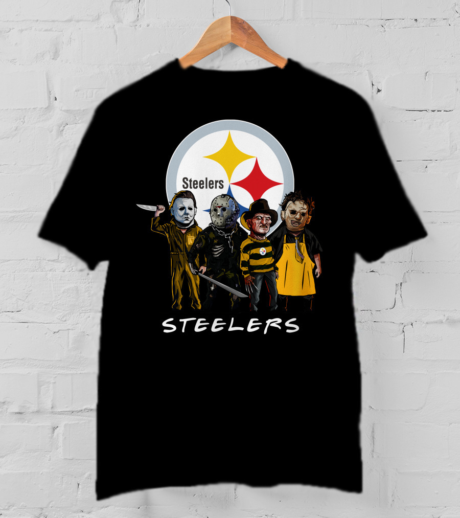 Pittsburgh Steelers Halloween Slasher Squad Team Characters T-Shirt