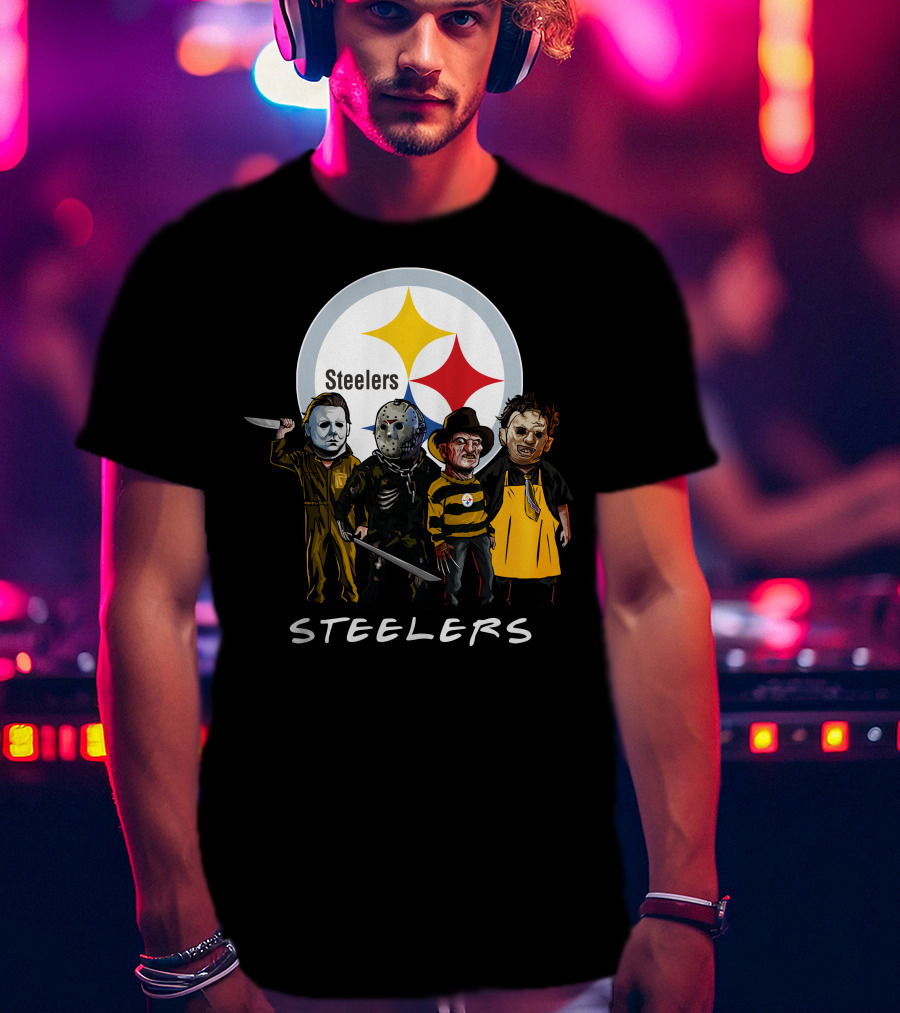 Pittsburgh Steelers Halloween Slasher Squad Team Characters T-Shirt