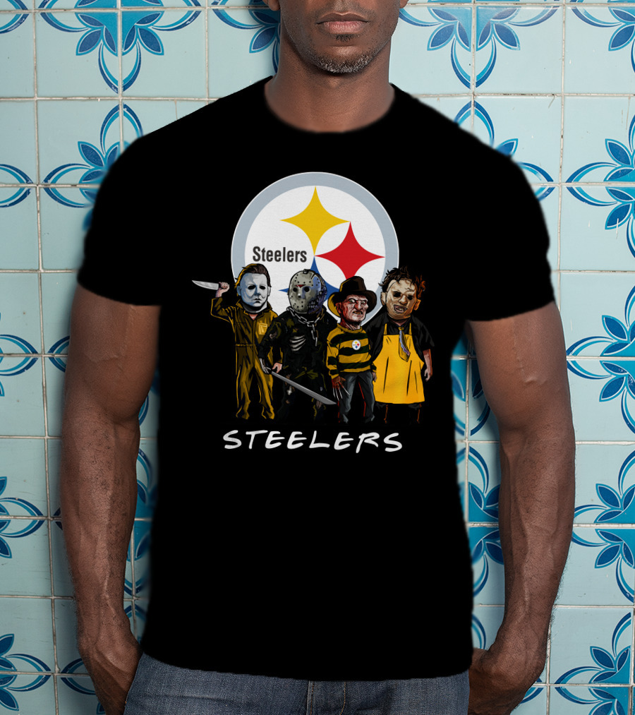 Pittsburgh Steelers Halloween Slasher Squad Team Characters T-Shirt