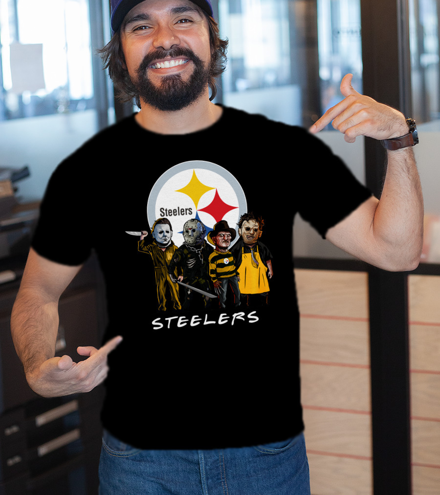 Pittsburgh Steelers Halloween Slasher Squad Team Characters T-Shirt
