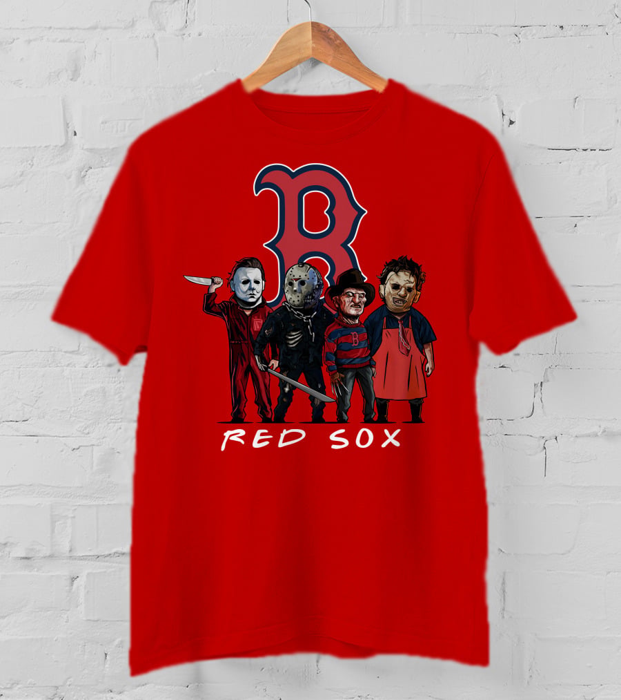 Boston Red Sox Halloween Horror Icons Slasher Squad T-Shirt