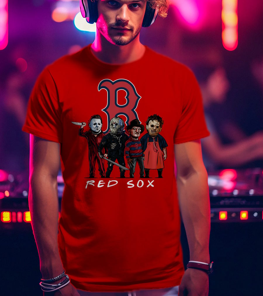 Boston Red Sox Halloween Horror Icons Slasher Squad T-Shirt