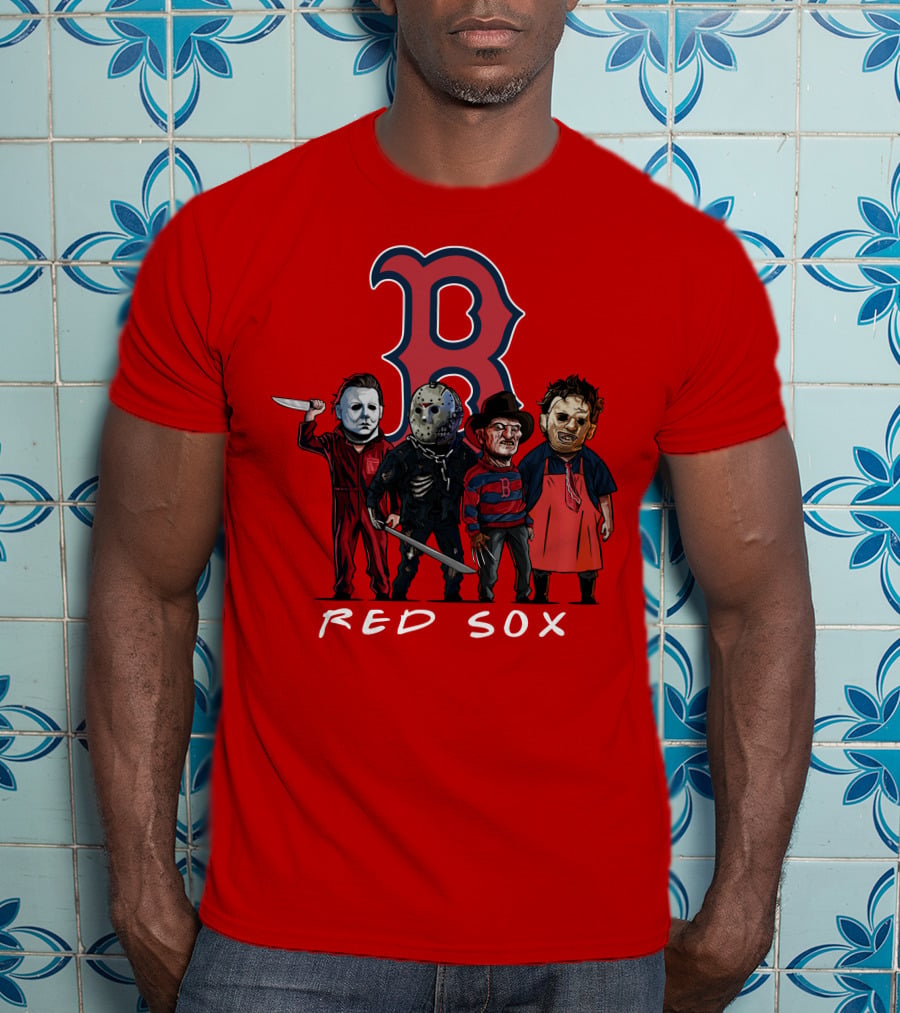 Boston Red Sox Halloween Horror Icons Slasher Squad T-Shirt