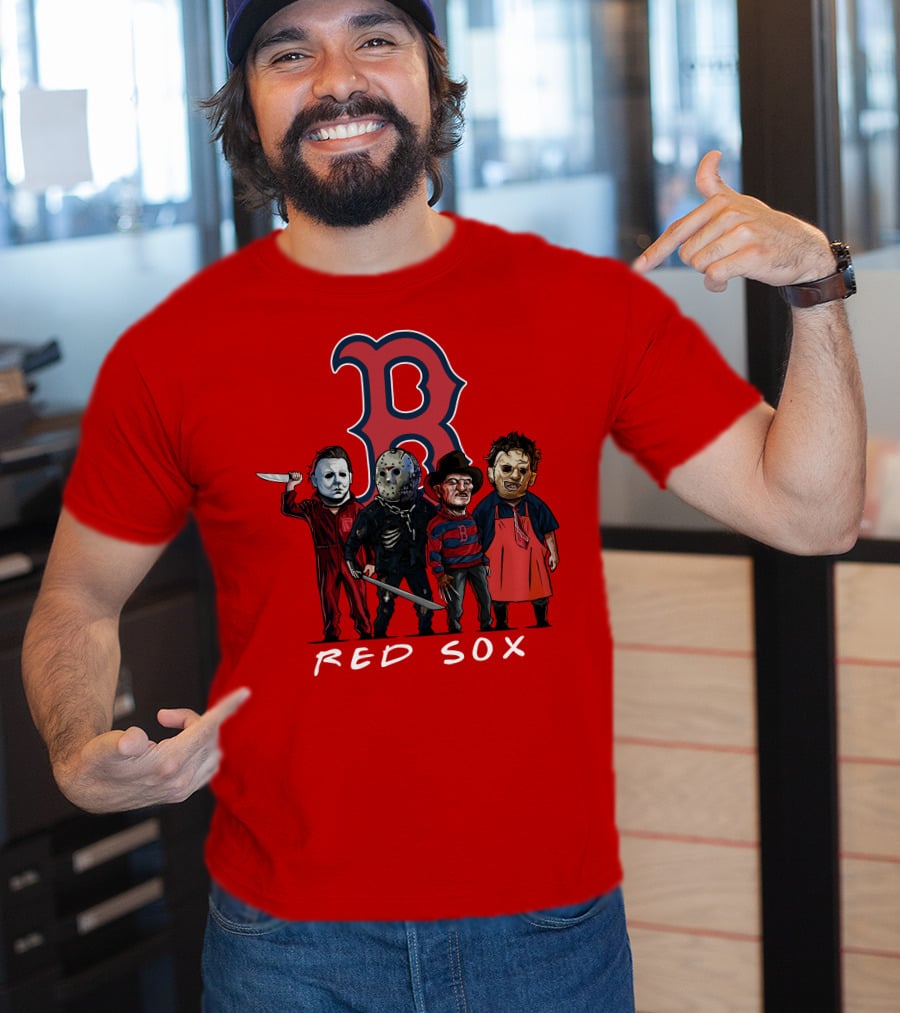 Boston Red Sox Halloween Horror Icons Slasher Squad T-Shirt