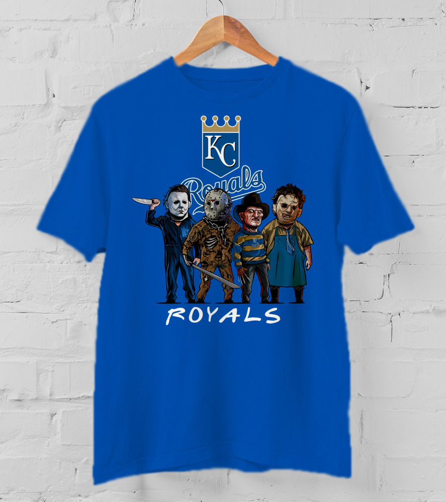 Kansas City Royals Halloween Horror Icons Team Squad T-Shirt