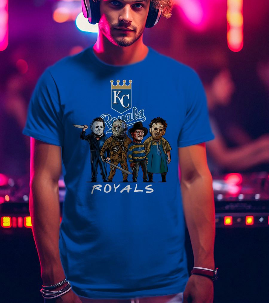 Kansas City Royals Halloween Horror Icons Team Squad T-Shirt