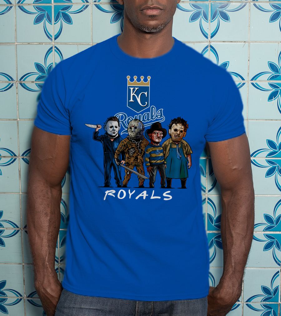 Kansas City Royals Halloween Horror Icons Team Squad T-Shirt