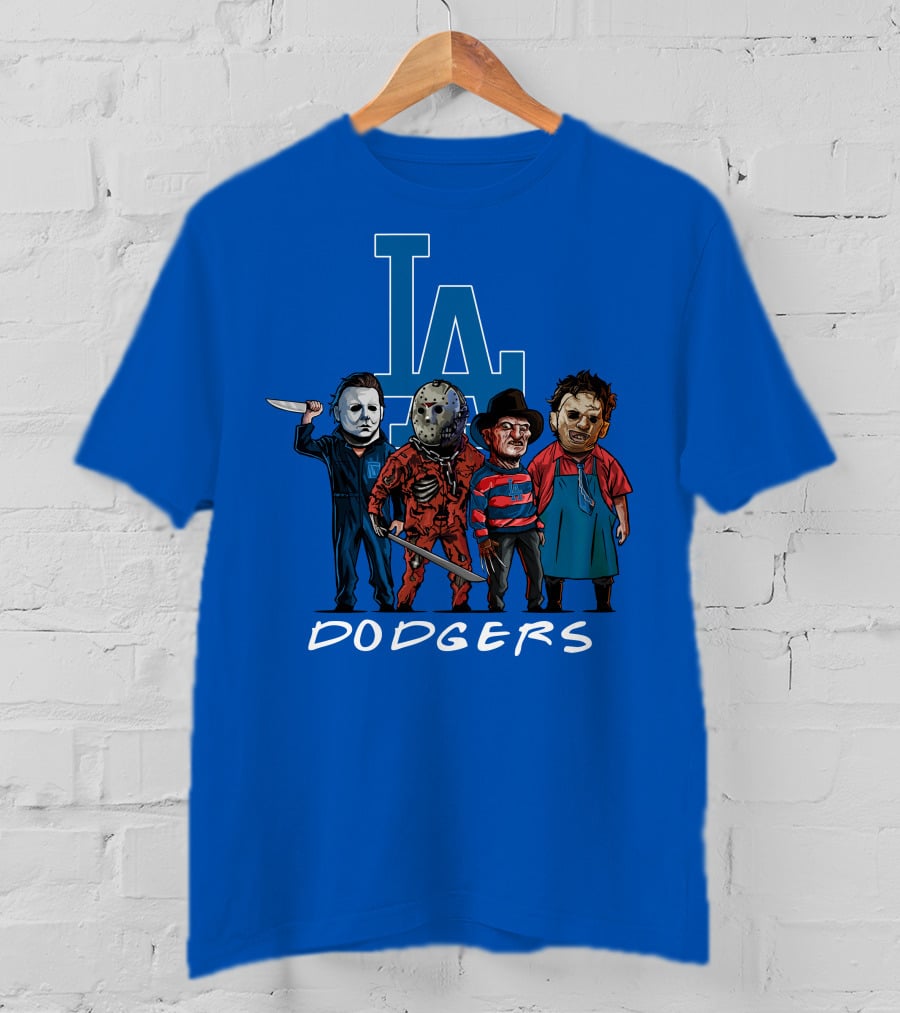 Los Angeles Dodgers Halloween Horror Icons Team T-Shirt
