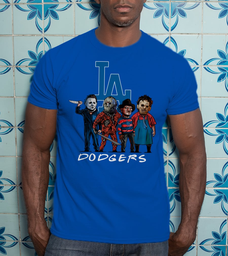 Los Angeles Dodgers Halloween Horror Icons Team T-Shirt