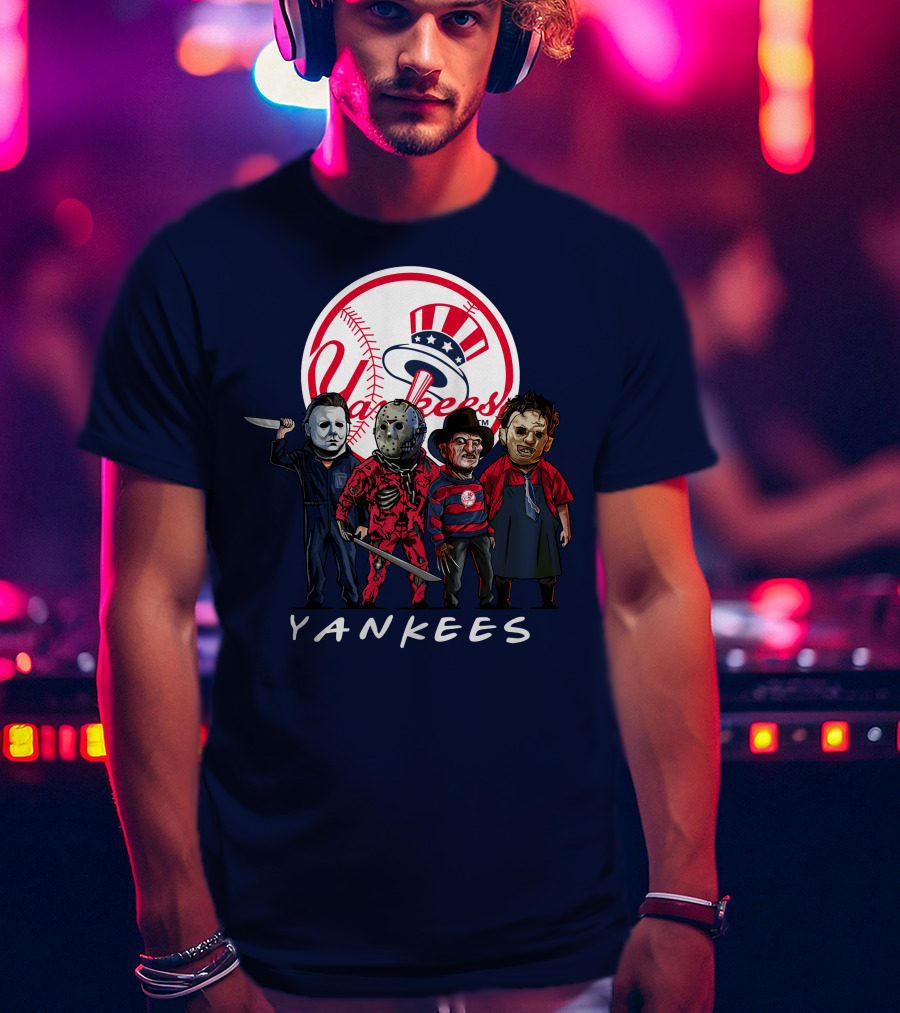 Yankees Halloween The Slasher Squad Teams Yankees T-Shirt