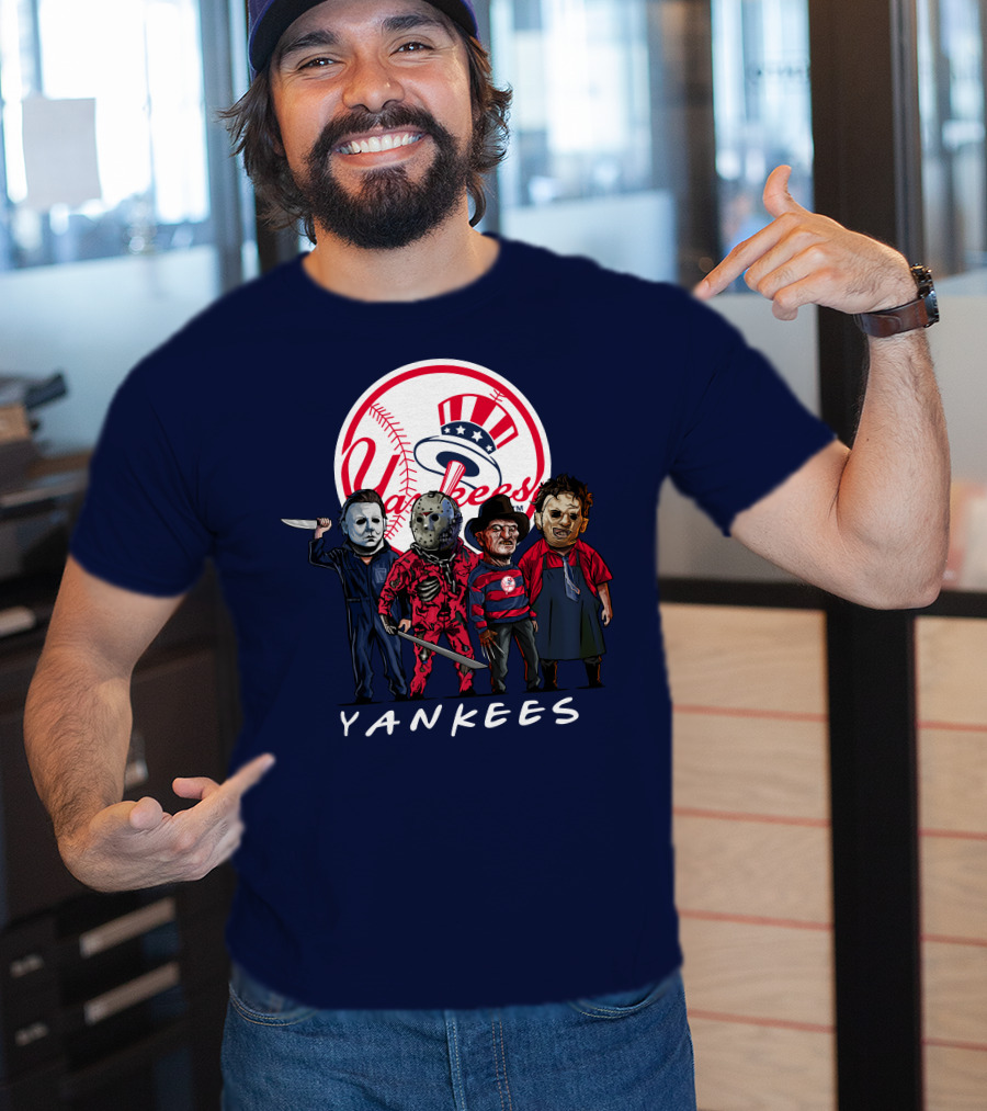 Yankees Halloween The Slasher Squad Teams Yankees T-Shirt