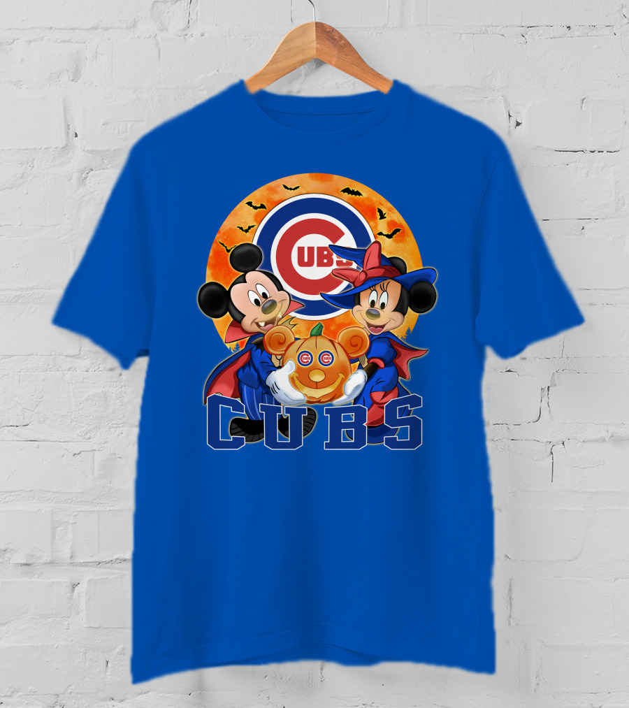 Chicago Cubs Mickey Mouse Minnie Mouse Halloween Pumpkin Magic T-Shirt