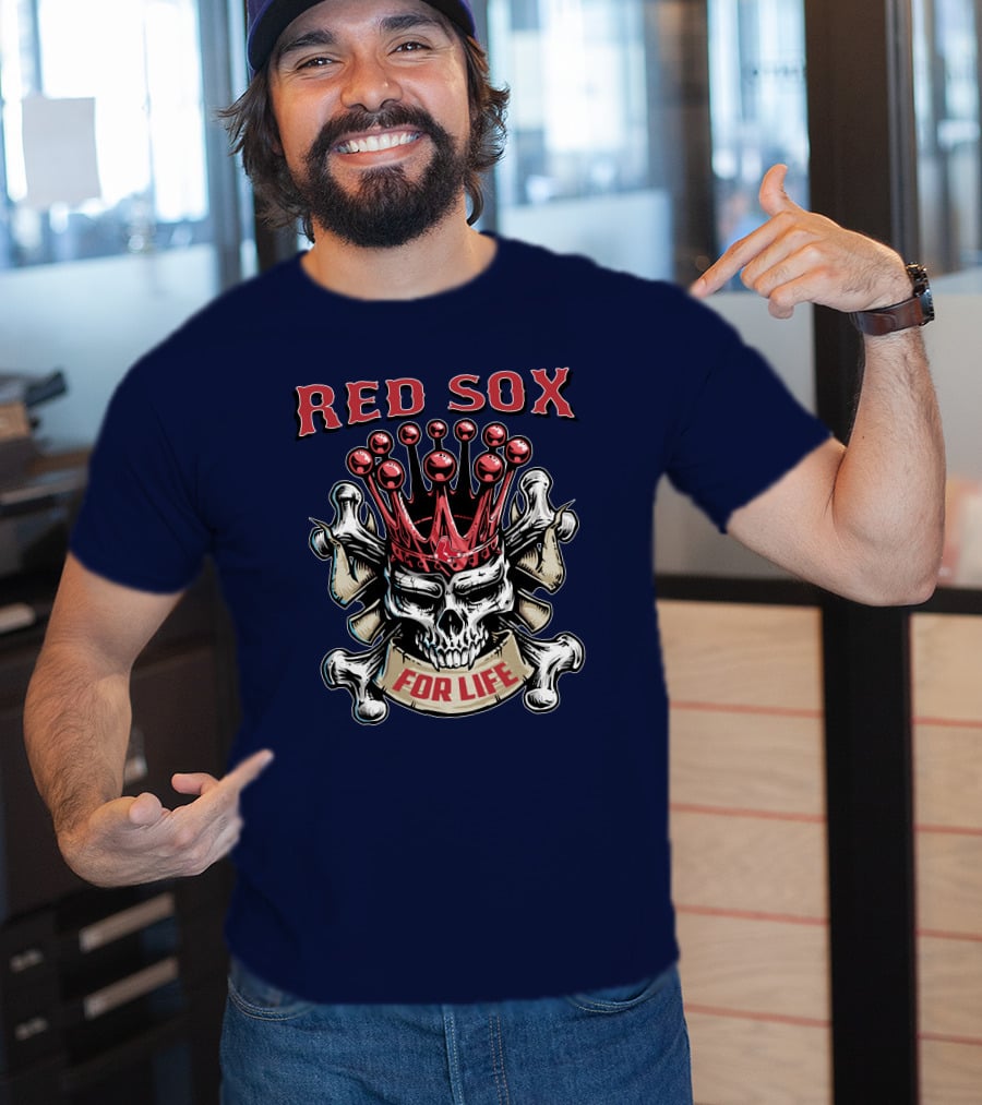 Red Sox Skull King For Life T-Shirt