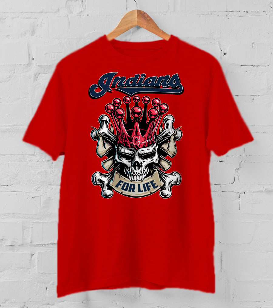 Indians Skull King Crown C For Life T-Shirt