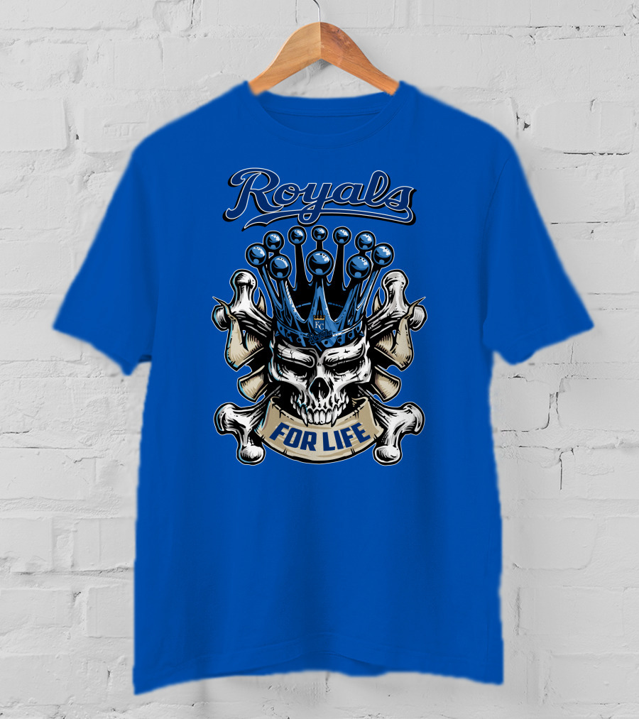 Royals Skull King For Life Kansas City Royals T-Shirt