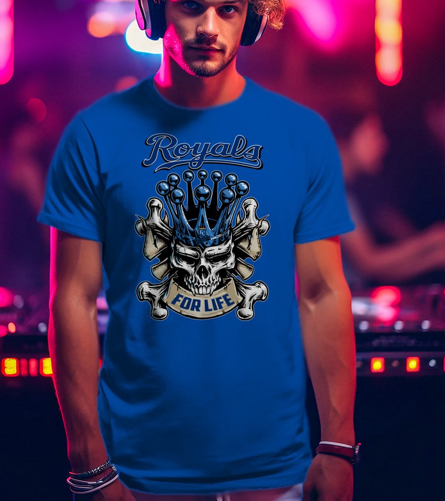 Royals Skull King For Life Kansas City Royals T-Shirt