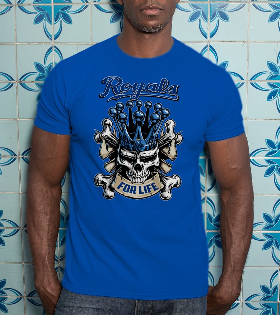 Royals Skull King For Life Kansas City Royals T-Shirt
