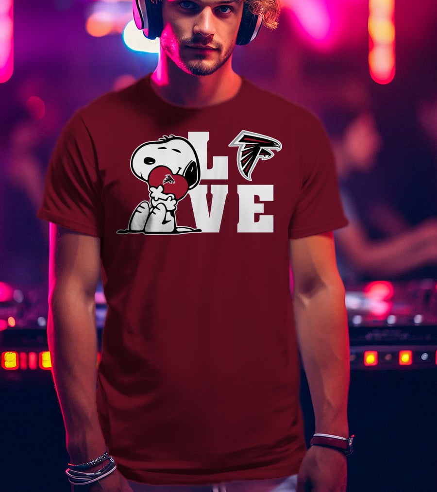 Snoopy Atlanta Falcons Love T-Shirt
