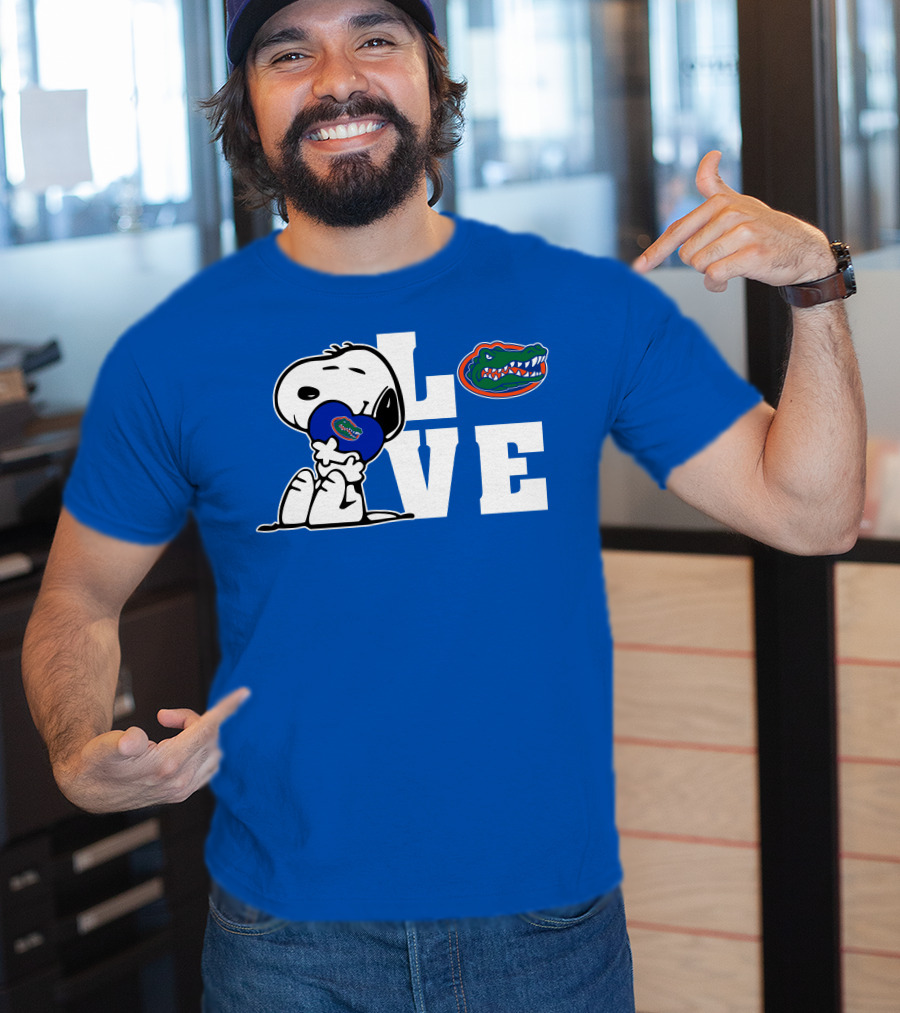 Snoopy Love Florida Gators Peanuts Team Fan Merchandise T-Shirt