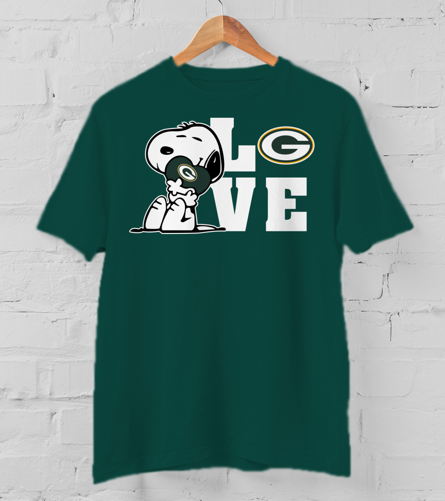 Snoopy Love Green Bay Packers T-Shirt