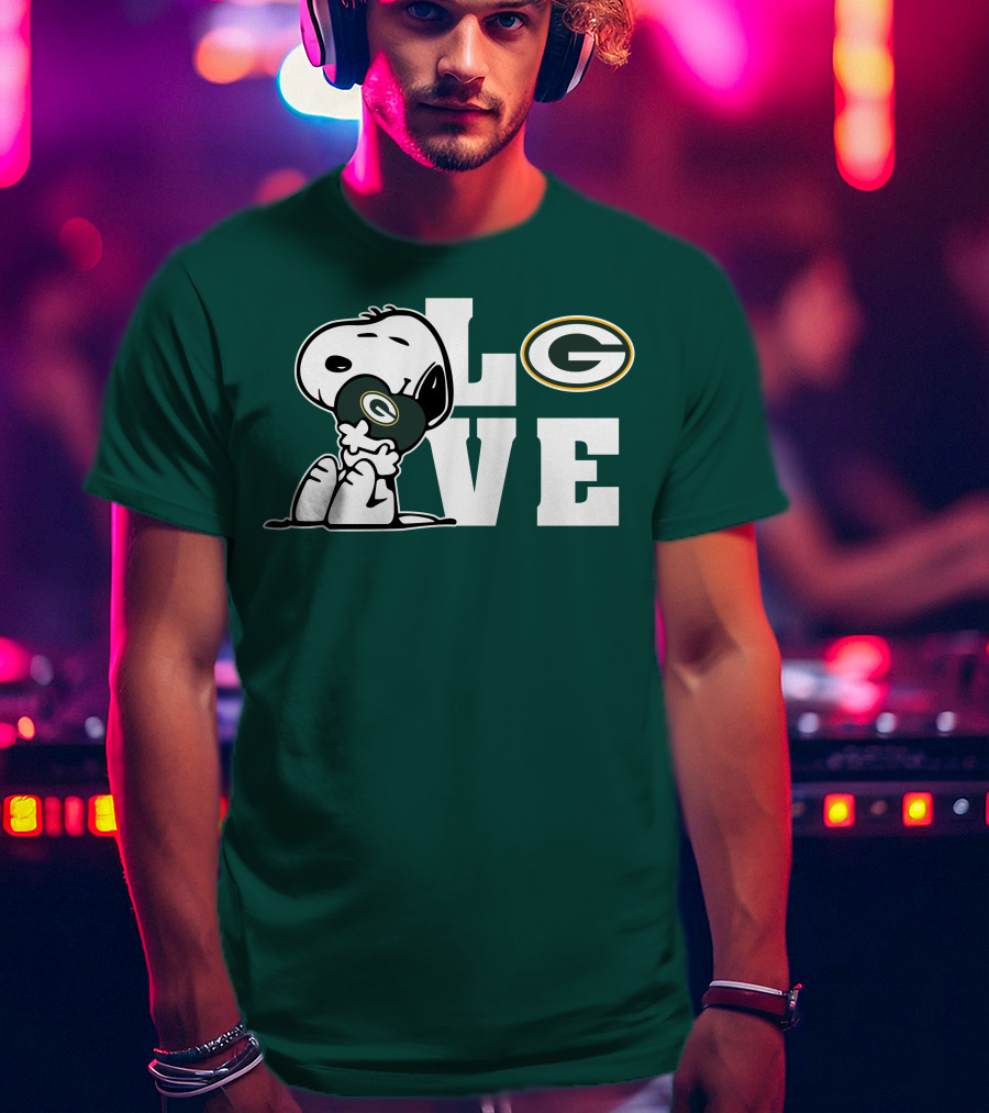 Snoopy Love Green Bay Packers T-Shirt