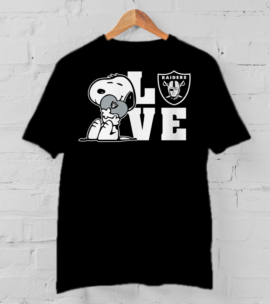 Snoopy Love With Las Vegas Raiders T-Shirt