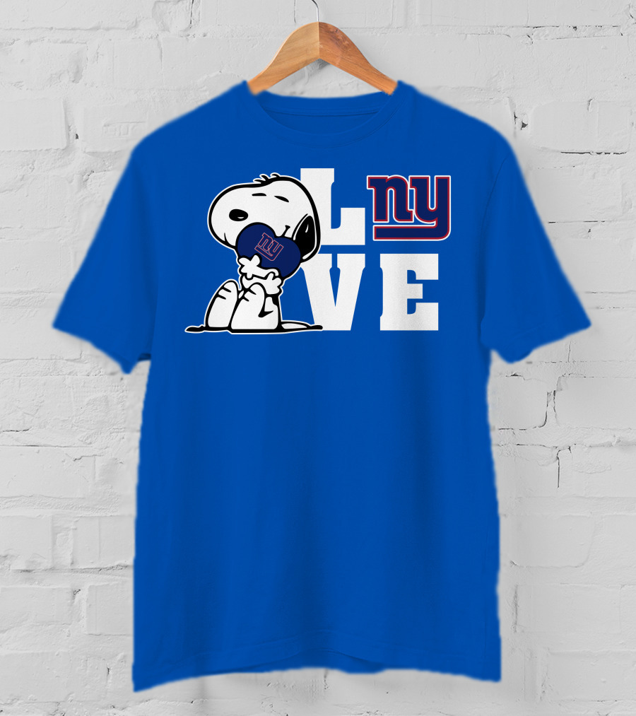 Snoopy L Ve Ny New York Giants T-Shirt