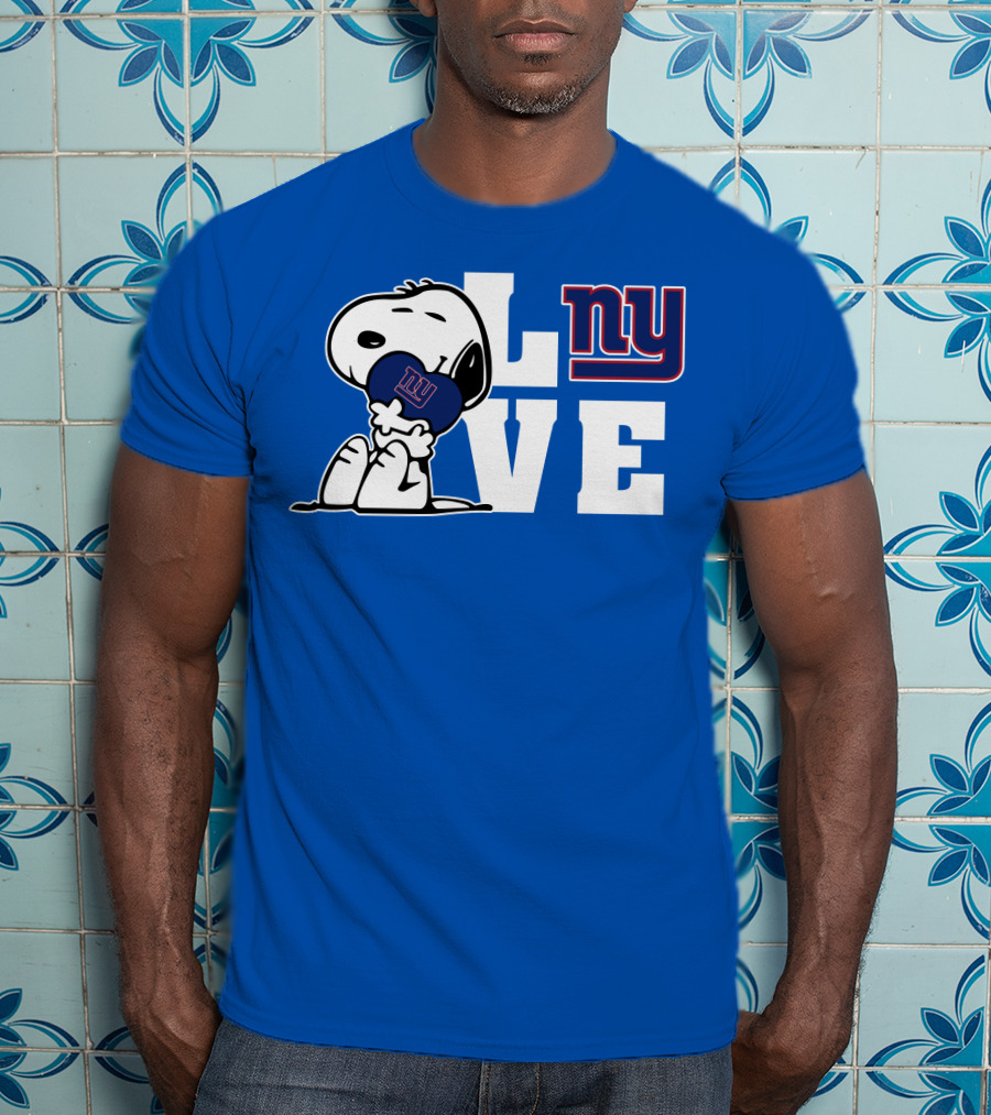 Snoopy L Ve Ny New York Giants T-Shirt