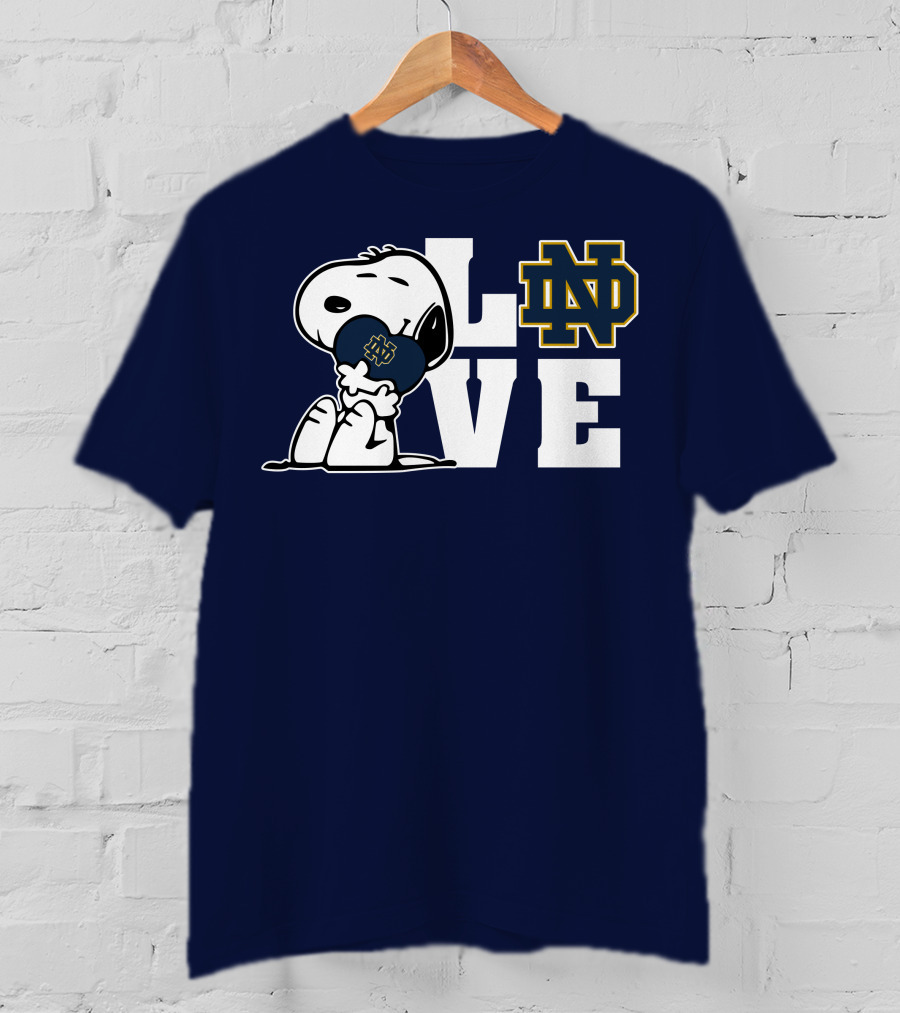 Snoopy Notre Dame Fighting Irish Love Nd T-Shirt