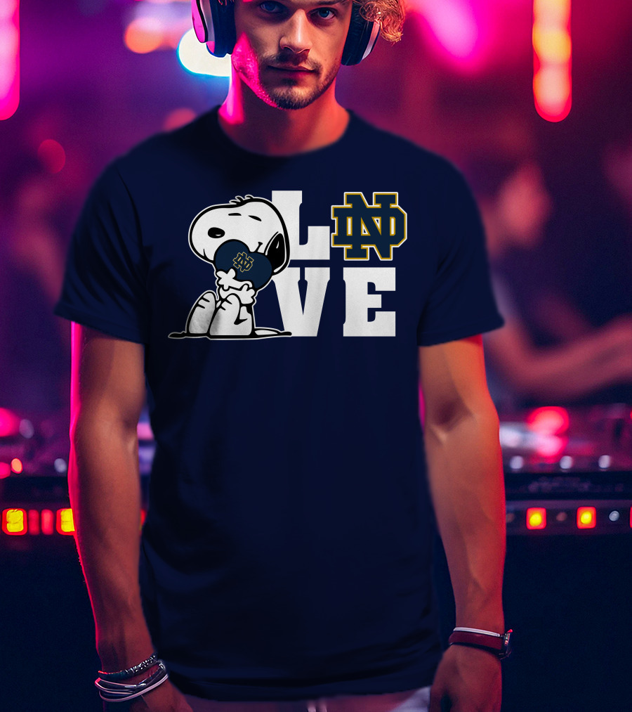 Snoopy Notre Dame Fighting Irish Love Nd T-Shirt