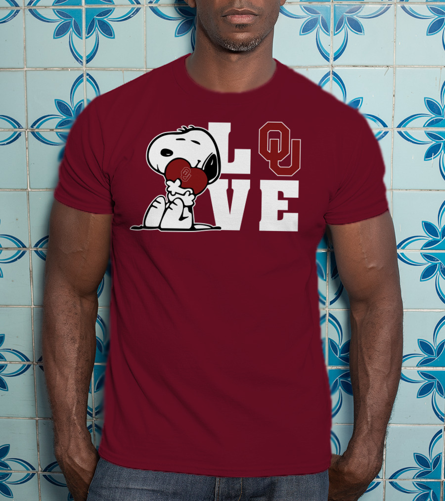 Snoopy Love Ou Oklahoma Sooners T-Shirt
