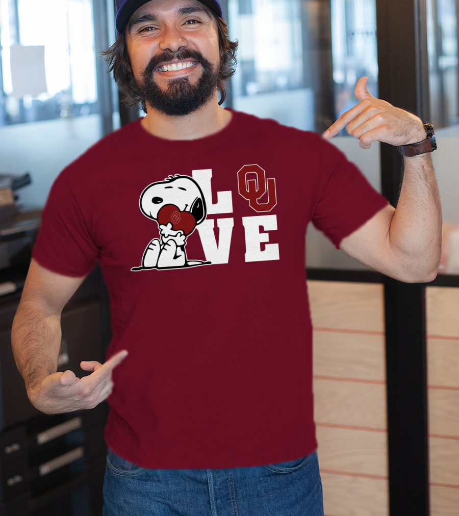 Snoopy Love Ou Oklahoma Sooners T-Shirt