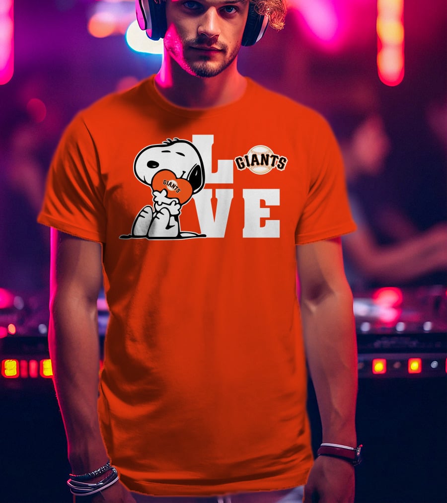 Snoopy Giants Love San Francisco Giants T-Shirt