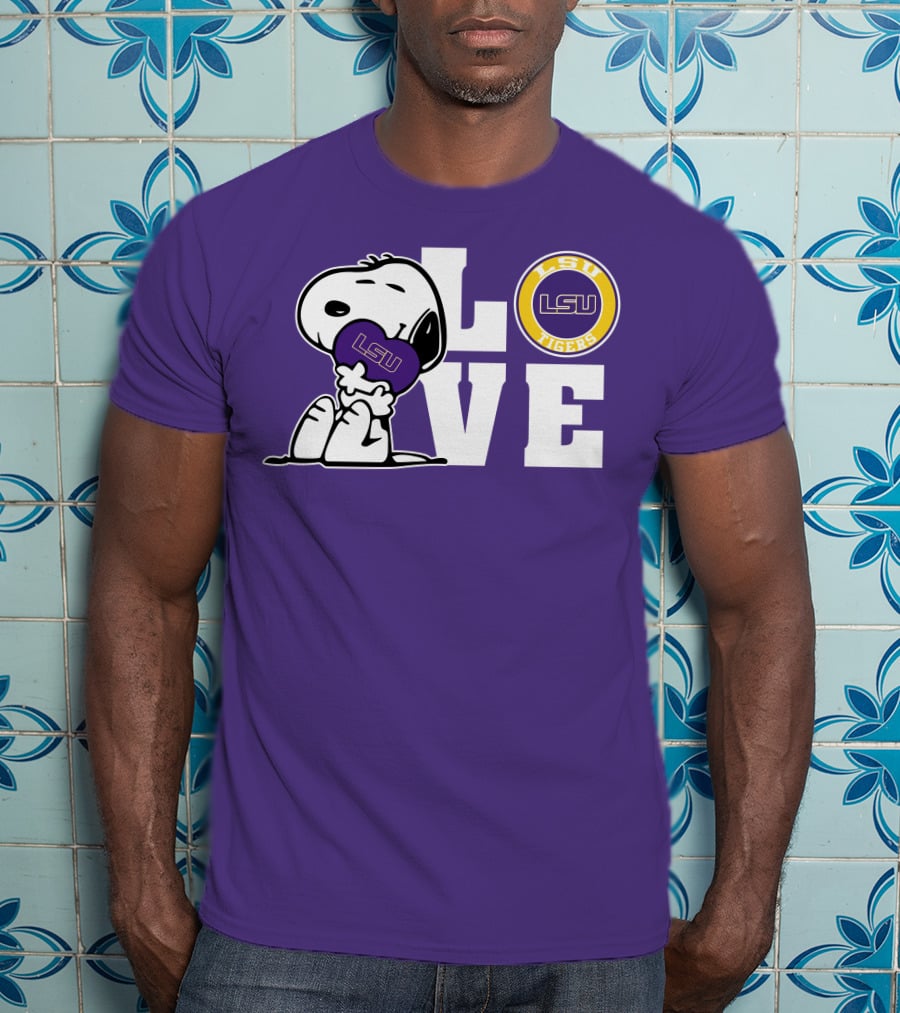 Snoopy Love LSU Tigers LSU T-Shirt