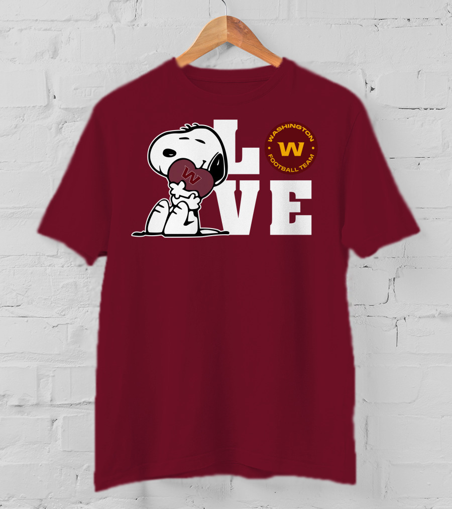 Snoopy Love Washington Football Team W T-Shirt