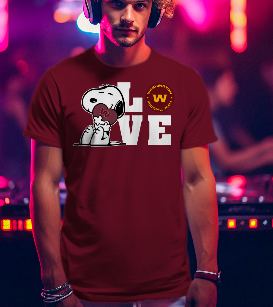 Snoopy Love Washington Football Team W T-Shirt