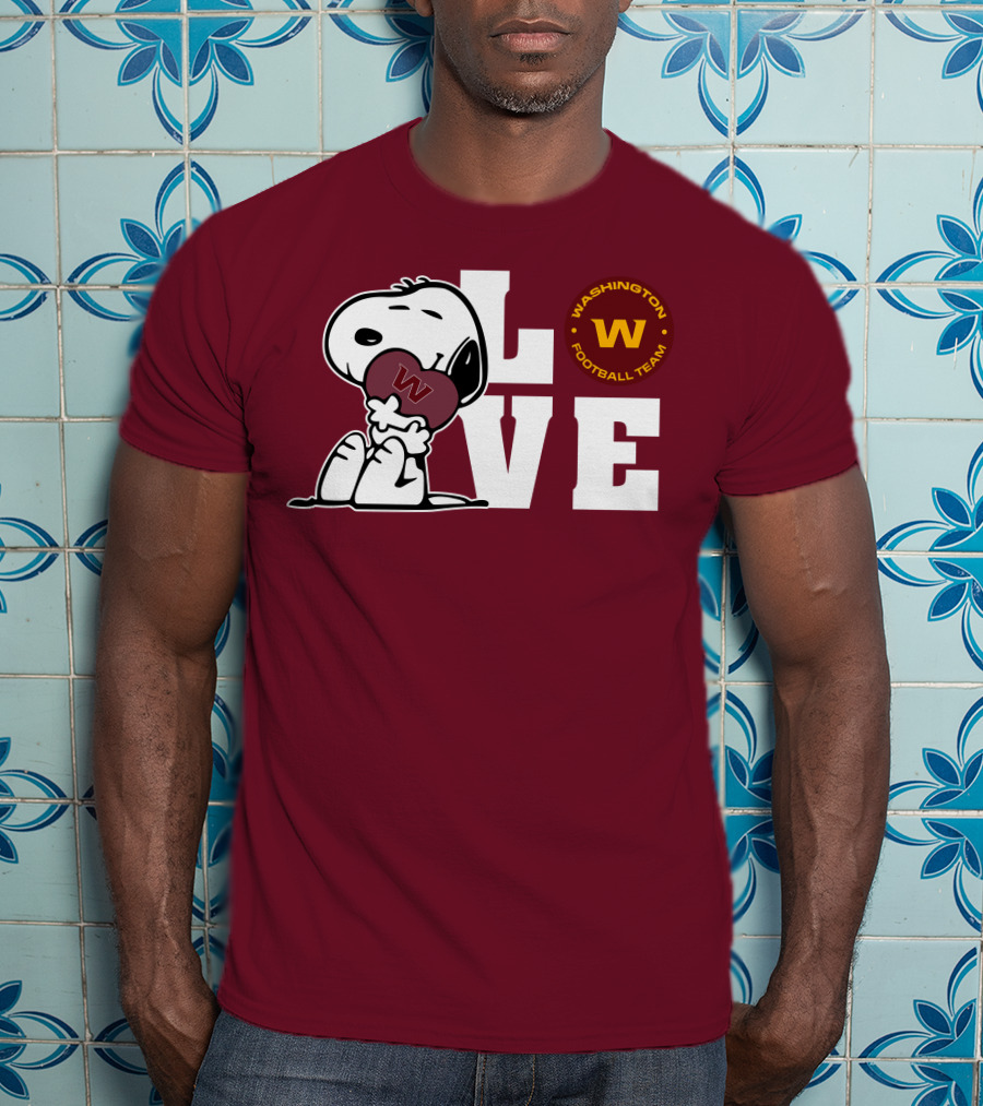 Snoopy Love Washington Football Team W T-Shirt