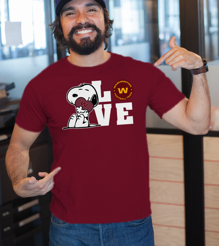 Snoopy Love Washington Football Team W T-Shirt