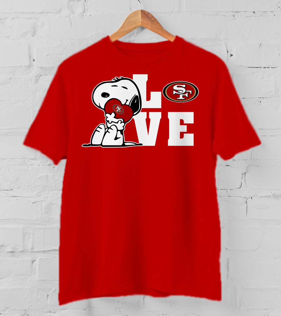 Snoopy Love San Francisco 49ers Sf T-Shirt