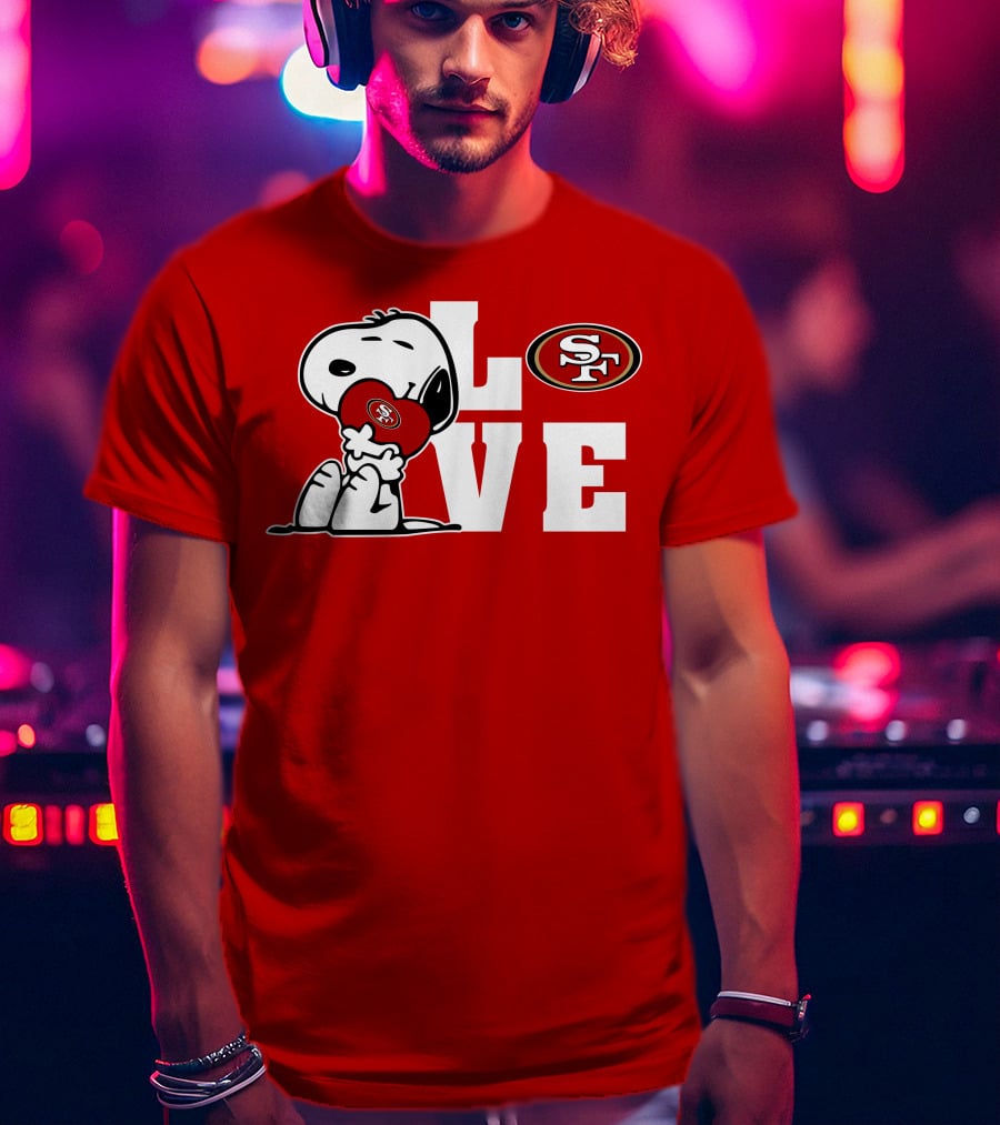 Snoopy Love San Francisco 49ers Sf T-Shirt