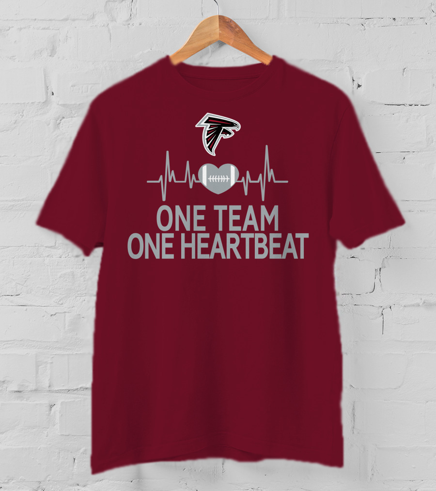 Atlanta Falcons One Team One Heartbeat Football Heartbeat T-Shirt